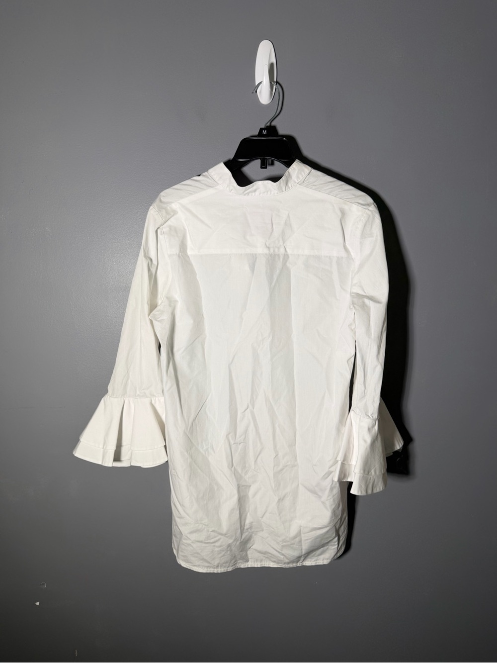 Dovima Paris Aerin Ruffle Sleeve Cotton Poplin Blouse Size Xs — image 3 of 5